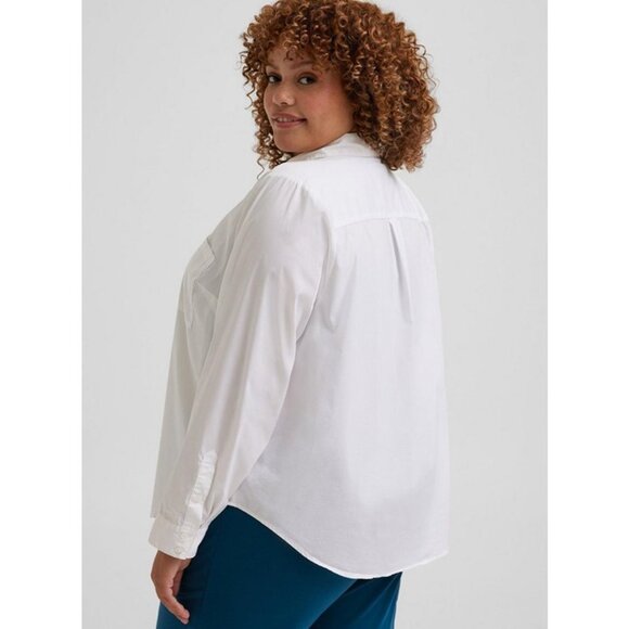 NWT Torrid Madison Poplin Button-Up Long Sleeve Shirt - Picture 3 of 4